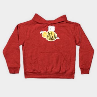 BEE mine - funny Valentines day pun Kids Hoodie